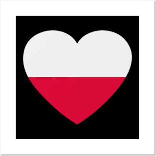 I Love Poland // Heart-Shaped Polish Flag Posters and Art